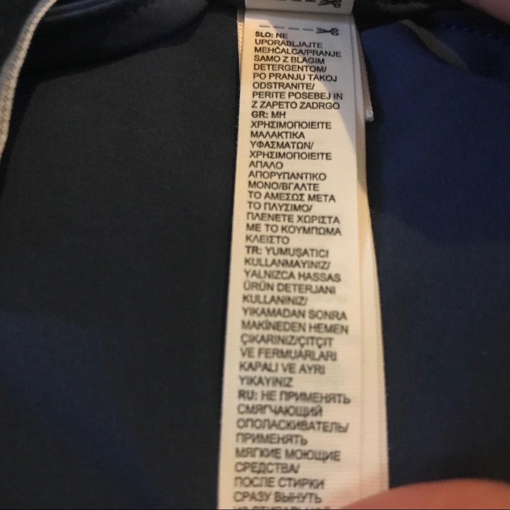 Adidas blue/white long sleeved hooded windbreaker - Picture 8 of 8